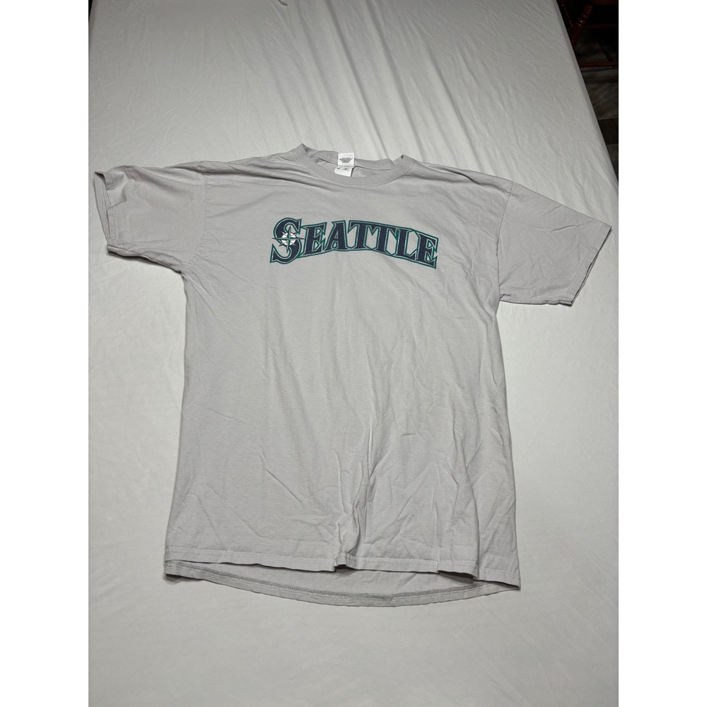 Mens Seattle Mariners Ichiro Suzuki 51 Shirt XL Gray Fruit of the Loom Baseball